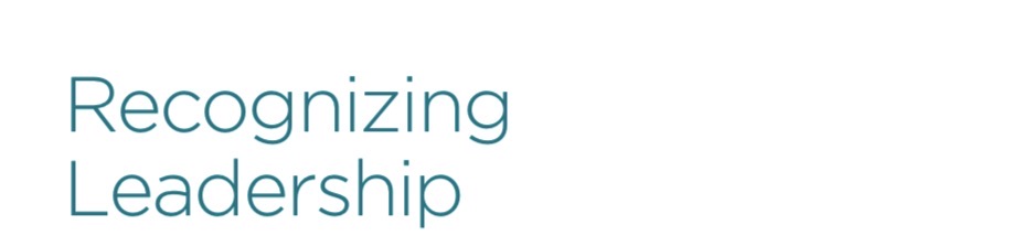 A header graphic that says “Recognizing leadership”