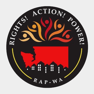 The new logo for Rights! Action! Power!