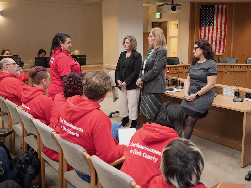 Duana Johnson speaks to Clark County lawmakers during HHAD 2024.